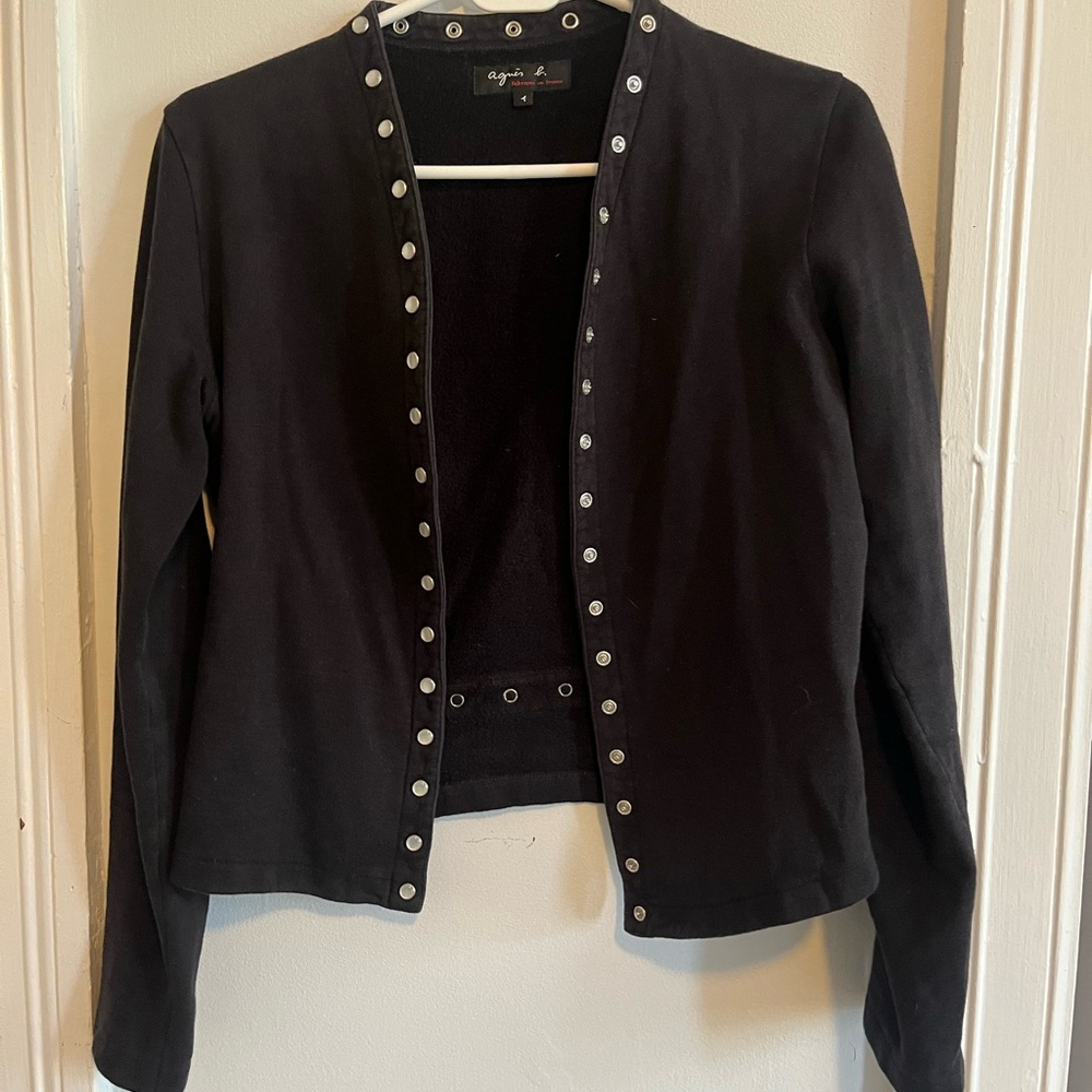 Agnes B snap cardigan - black - size 1